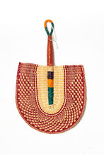 Load image into Gallery viewer, African Hand Woven Fan - Red
