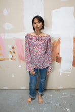 Load image into Gallery viewer, 1980s Ruffled Collar Chiffon Blouse
