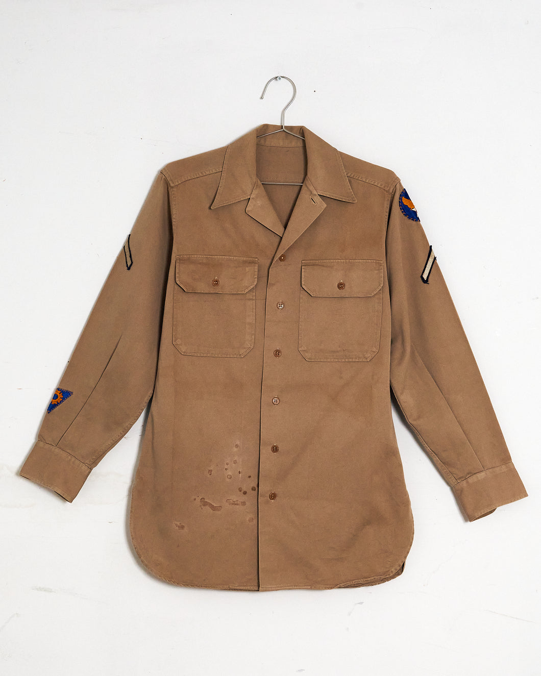 1940s WWII US AAF Patched Uniform Shirt