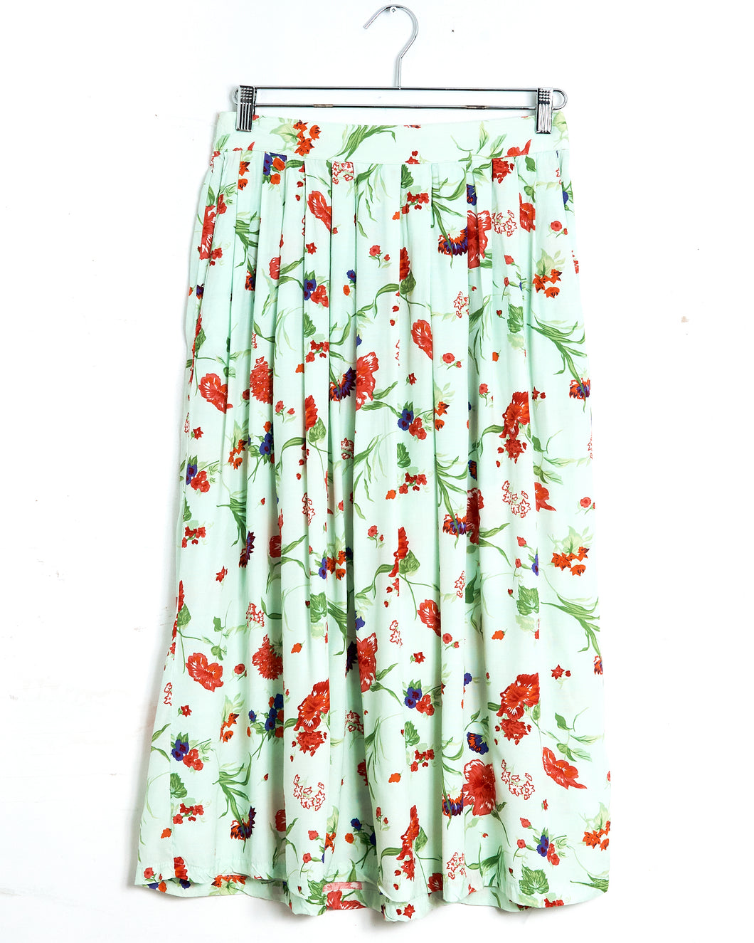1970s/80s Floral Rayon Skirt