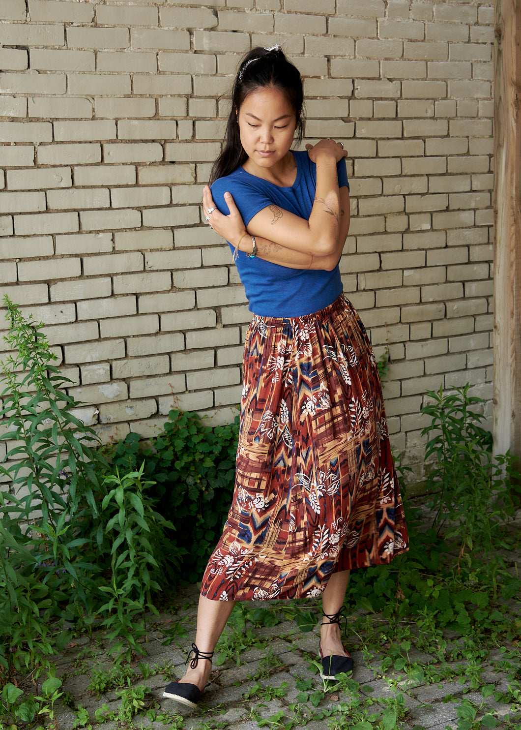 1980s/90s Abstract Floral Skirt