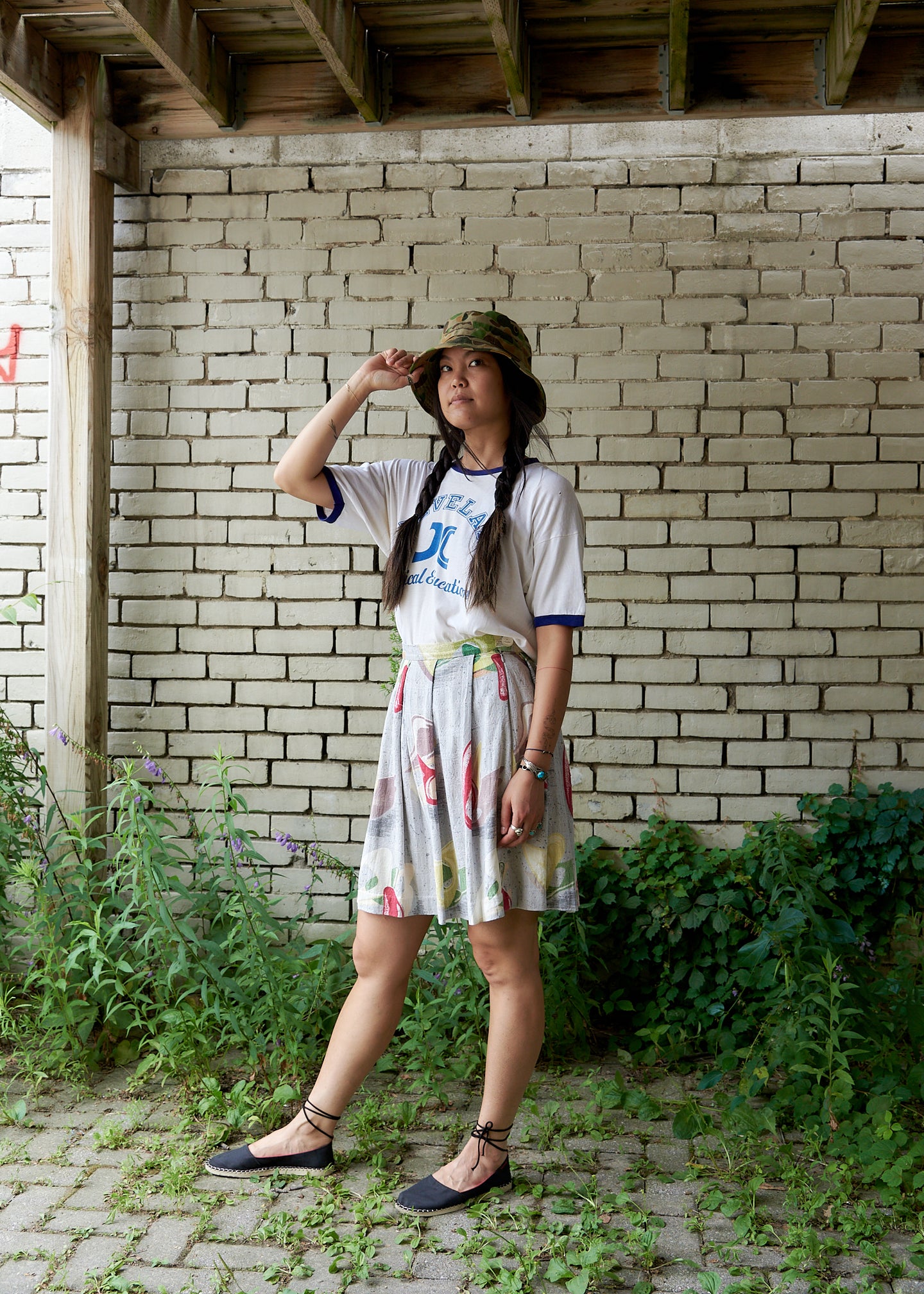 1980s Box Pleat Skirt