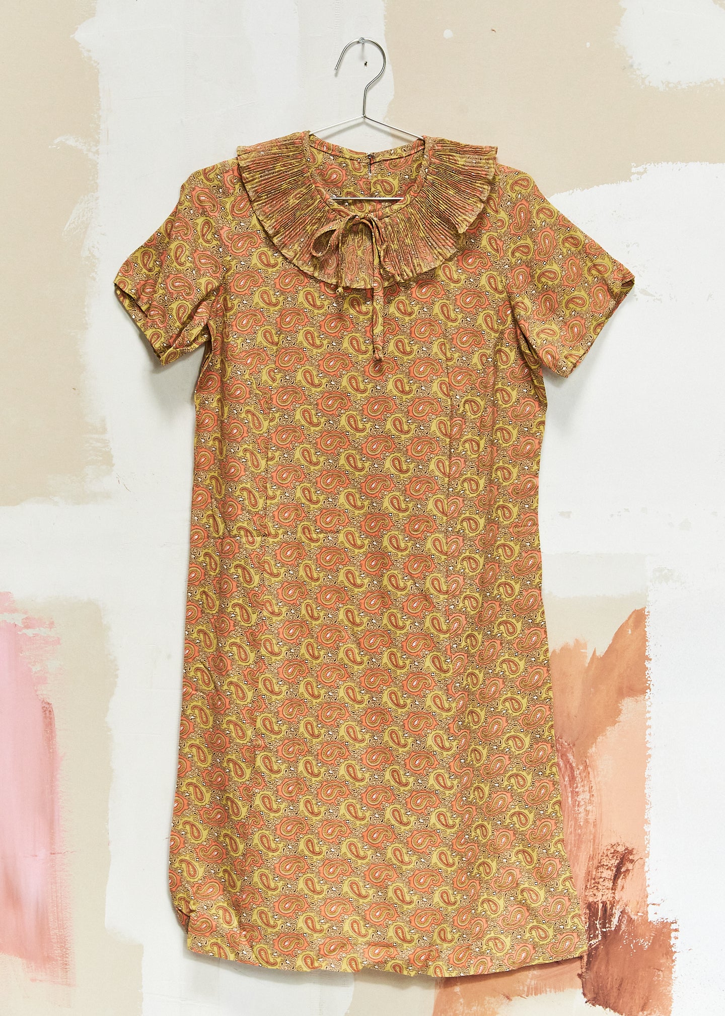 1970s Paisley Shift Dress