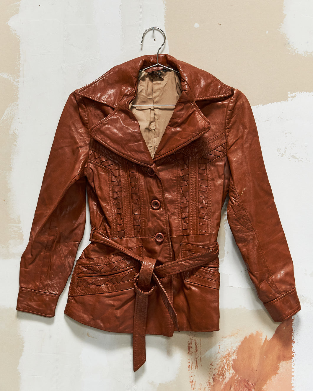 1970s Belted Leather Jacket