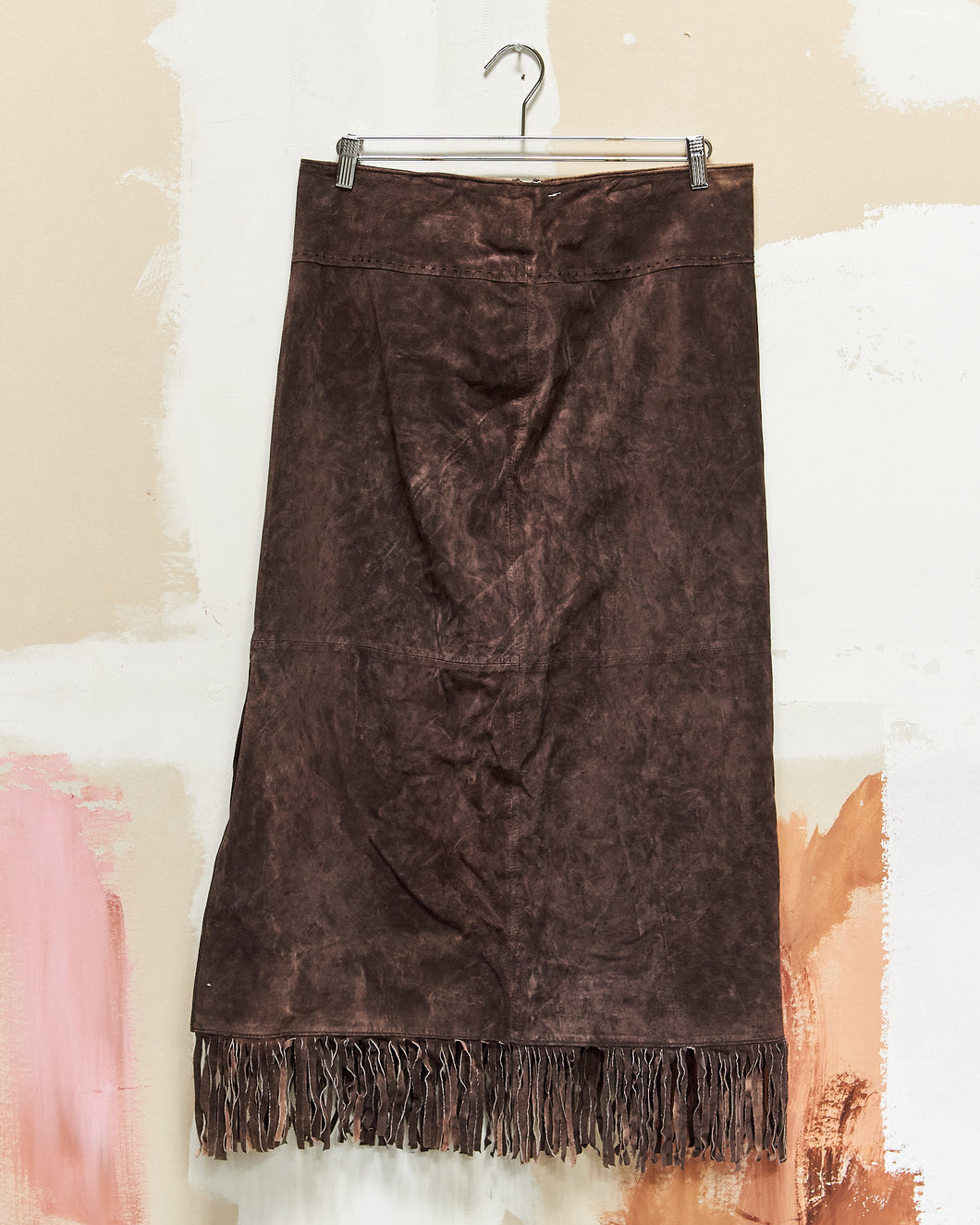 1980s Country Shop Suede Fringe Skirt
