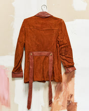 Load image into Gallery viewer, 1970s Leather Trim Suede Jacket
