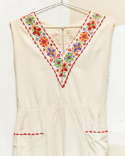 Load image into Gallery viewer, 1950s/60s Embroidered Linen Folk Dress
