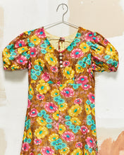 Load image into Gallery viewer, 1960s/70s Floral Cap Sleeve Dress
