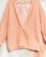 Load image into Gallery viewer, 1950s/60s Fuzzy Pink Mohair Cardigan
