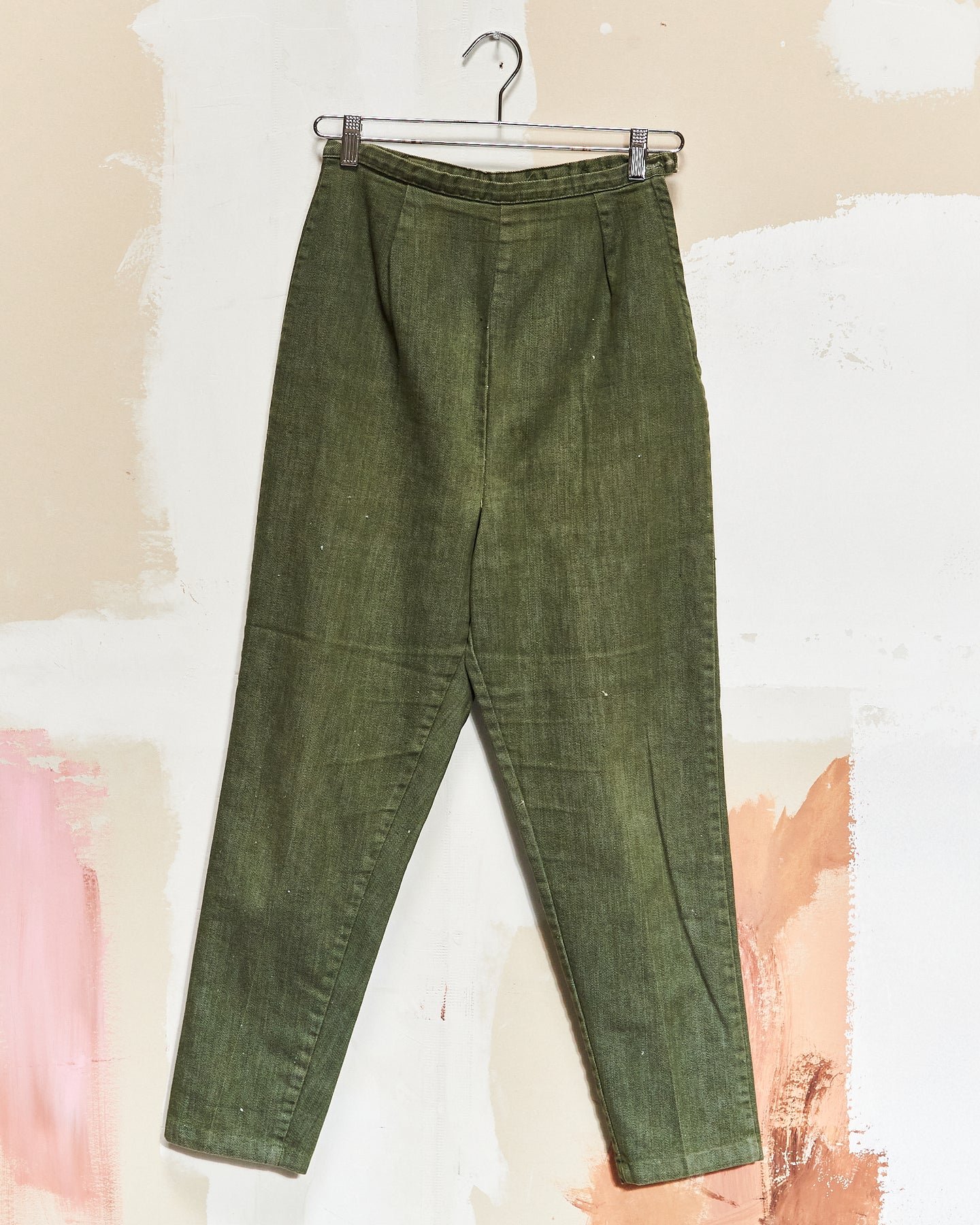 1960s High Rise Side Zip Trousers 26x26