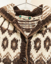Load image into Gallery viewer, 1970s Scottish Hooded Wool Cardigan
