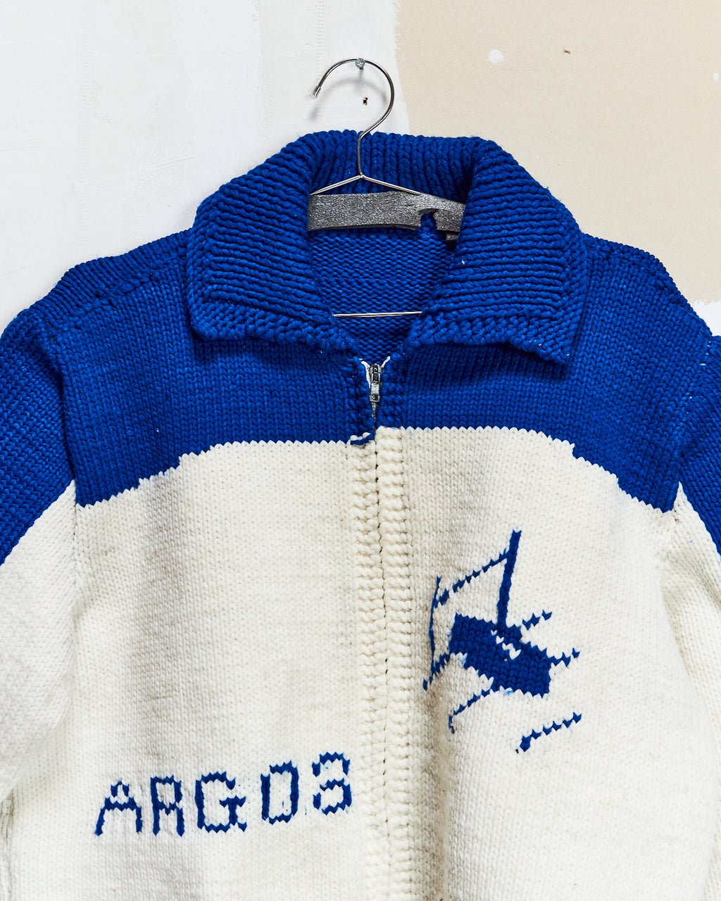 1960s Argos Football Curling Sweater