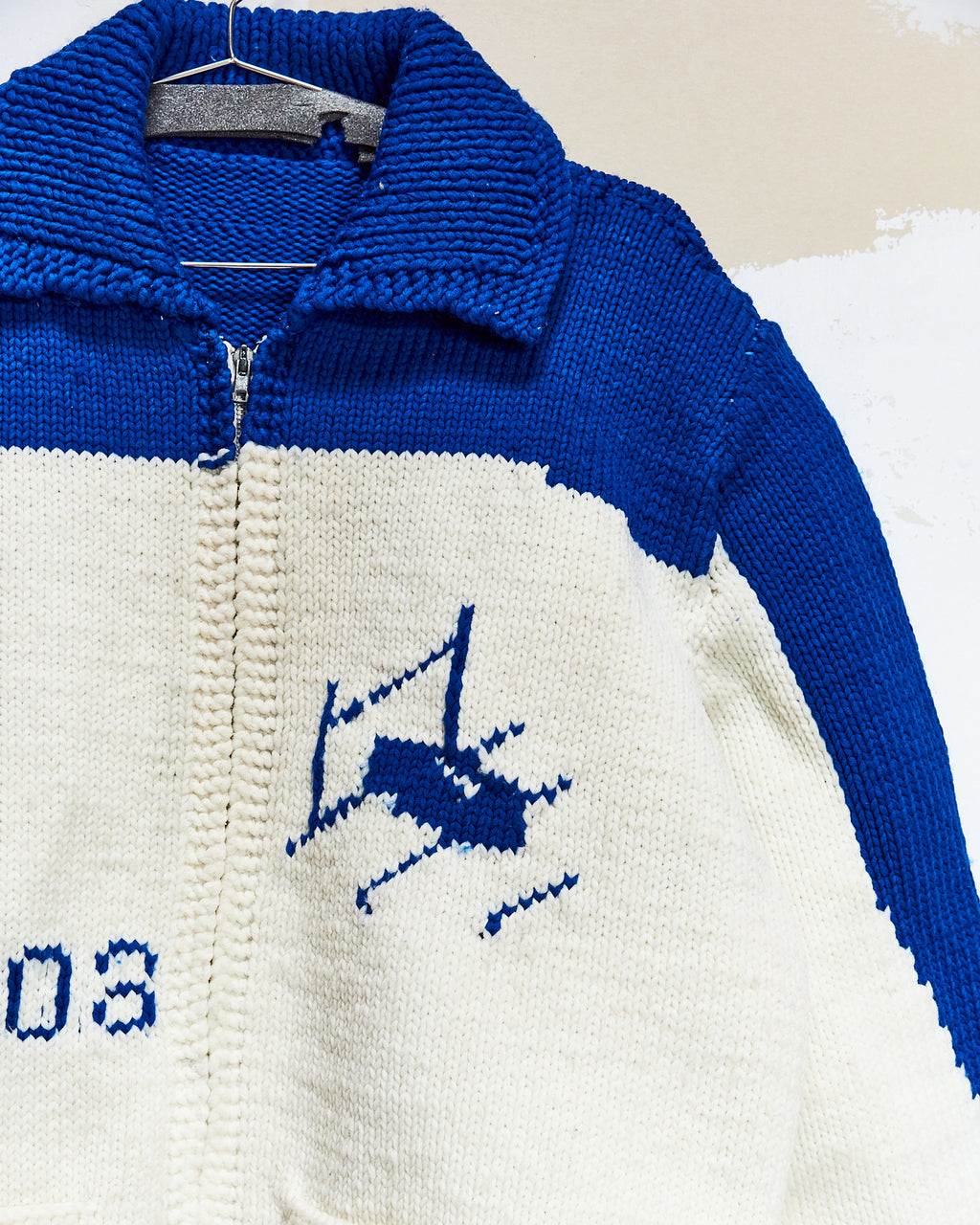 1960s Argos Football Curling Sweater