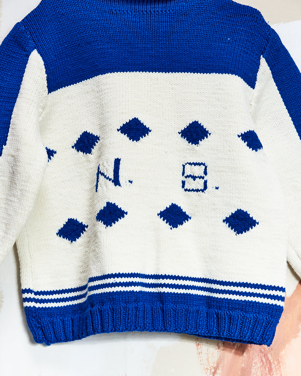 1960s Argos Football Curling Sweater