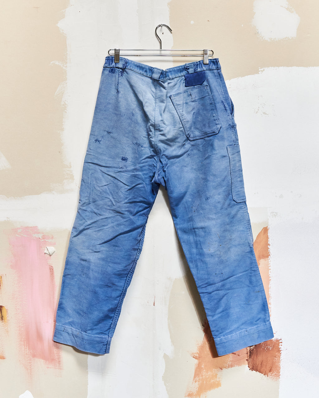 1940s/50s Double Patch French Moleskin Trousers 34x26.5