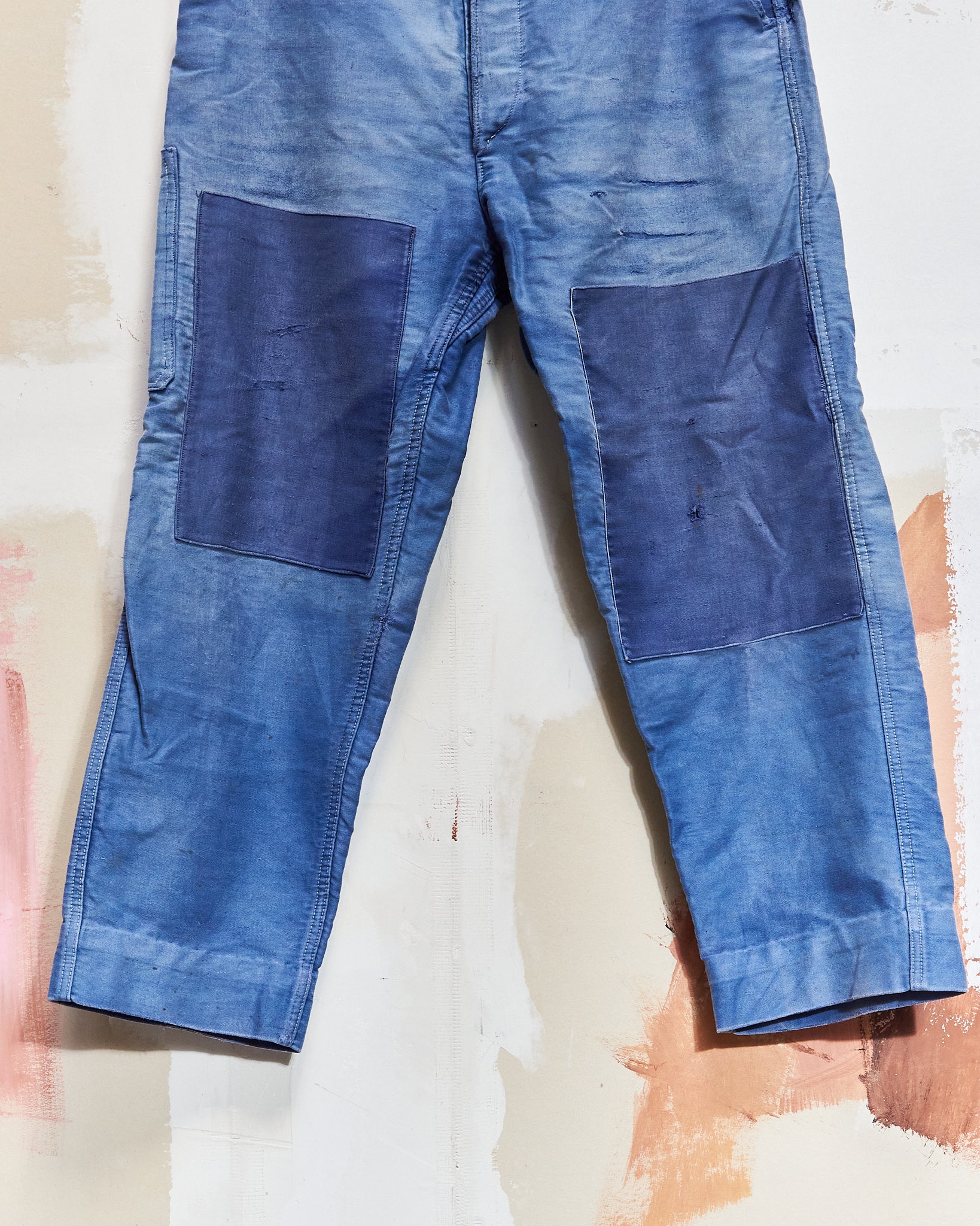 1940s/50s Double Patch French Moleskin Trousers 34x26.5