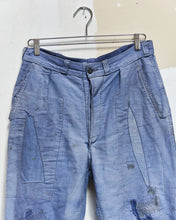 Load image into Gallery viewer, 1950s Double Stitch Knee French Moleskin Trousers 32x27
