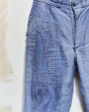 Load image into Gallery viewer, 1950s Double Stitch Knee French Moleskin Trousers 32x27
