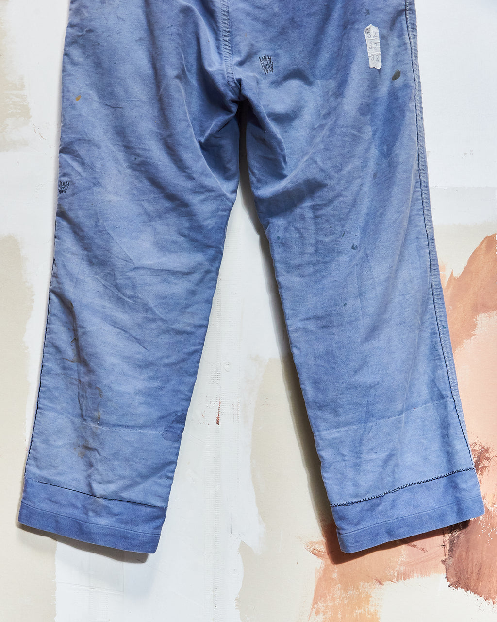 1950s Double Stitch Knee French Moleskin Trousers 32x27
