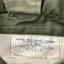 Load image into Gallery viewer, 1952 Women’s M43 Field Jacket
