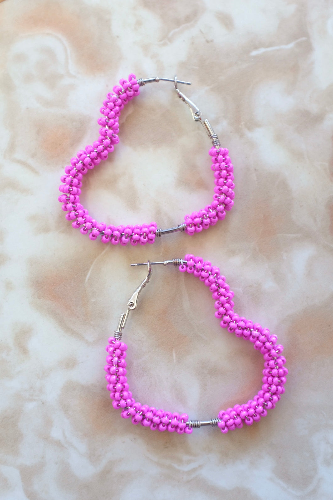 Heart Wire Wrapped Hoops