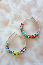 Load image into Gallery viewer, Wire Wrapped Colourful Hoops
