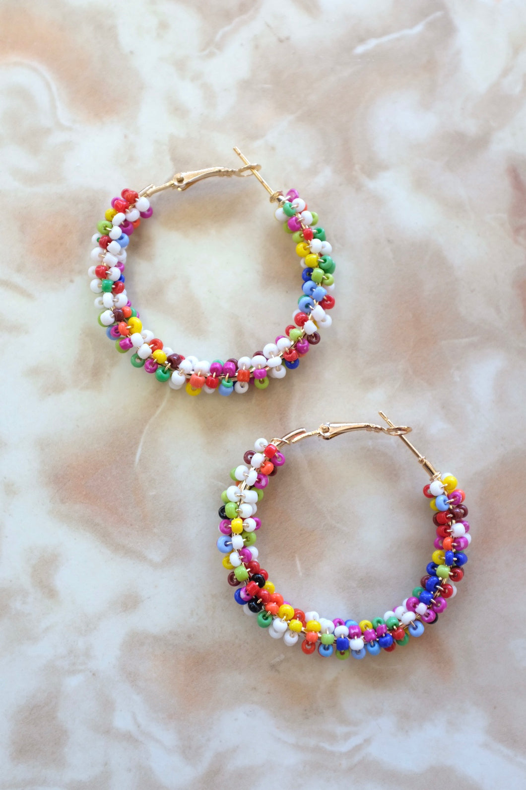 Wire Wrapped Colourful Hoops